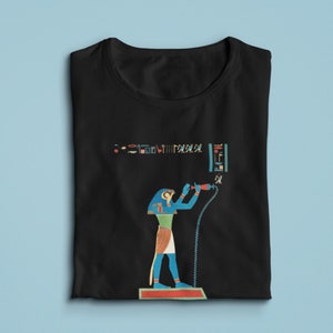 Ancient Egypt Shirt, Hermes Trismegistus, Hieroglyphics Tshirt, Egyptian hieroglyphs Tee, History T-Shirt, Egyptian Gift Idea, Kemetic Shirt