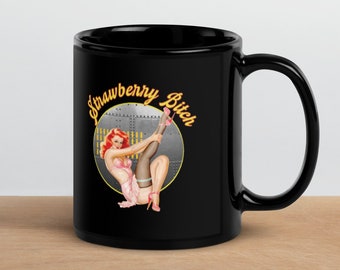 Caneca de café com arte no nariz da segunda guerra mundial, caneca de aviação vintage retrô, B-17, B-24, bombardeiro B-25, aeronave da segunda guerra mundial, caneca de garota pin up, presente de aviação, segunda guerra mundial