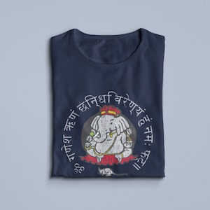 Ganesh Shirt, Lord Ganesha Tshirt, Yoga Tee, Hindu God Gift, Om Gifts, Mantra T-Shirt,Yoga Clothing,Elephant Shirt,Ganpati,Distressed Design