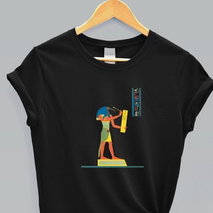 Ancient Egypt Shirt, Thoth, Hieroglyphics Tshirt, Egyptian hieroglyphs Tee, History T-Shirt, Egyptian Gift Idea, Kemetic Shirt