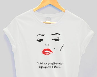 Marilyn Monroe Quote Shirt, Vintage Marilyn Monroe Tshirt, Marilyn Fun Shirt, Marilyn Monroe Portrait Tee, Gift For Her, Mothers Day Gift