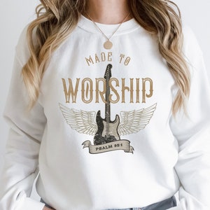 Worship Shirt Psalm 95 Faith Sweatshirt Country Music shirt Christian Trendy Christian Sweaters Bible Verse Sweatshirt Christian Gifts