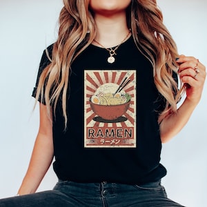 Ramen Shirt, Japanese Noodles Shirt, Japan Anime Shirt, Birthday Present Foodie Soup Japan, Ramen Queen Girl Japanese Aesthetic Tee