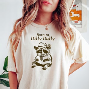 Cowboy Raccoon Comfort Colors Tee: Funny Y2K Meme Shirt