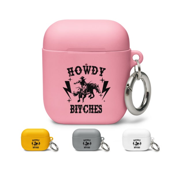 Howdy Bitches Boho Case for AirPods®, Airpods Pro Case Airpods Keychain, Western iPhone Gifts, Southwest Midwest Nashville AirPod Case
