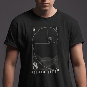 Fibonacci Shirt, Math Art, Science Engineer Shirt, Nerdy Tshirt, Golden Ratio T-Shirt, Mathematics Tee, Golden Spiral