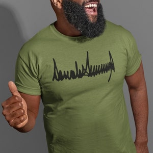 Trump Signature Tee, Donald Trump Autograph Shirt, POTUS 45-47, Save America Tshirt, Trump 2024 Tee, America First T-Shirt