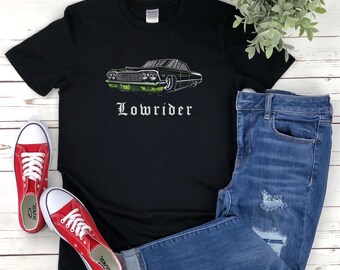 T-shirt XThreadz Low Rider - Imprimé '63 Chevrolet Side Show - Taille M Blanc - Neuf Avec étiquette