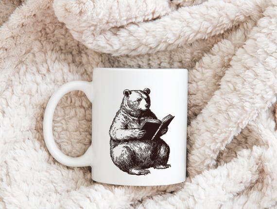 Funny Bear Reading Mug, Bear Book Club, Retro Librarian Coffee Cup, Book  Club Bookworm Gift Bear Mug, Librarian Gifts, Book Addict Mug - Etsy