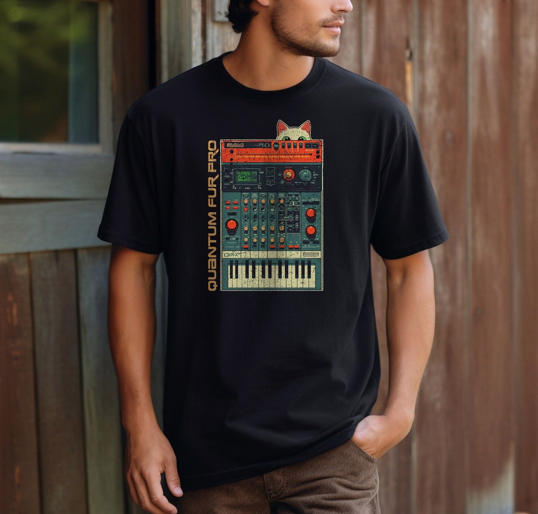 Synthesizer Cat Shirt, Modular Synth, Beat Maker Gift, Music Producer