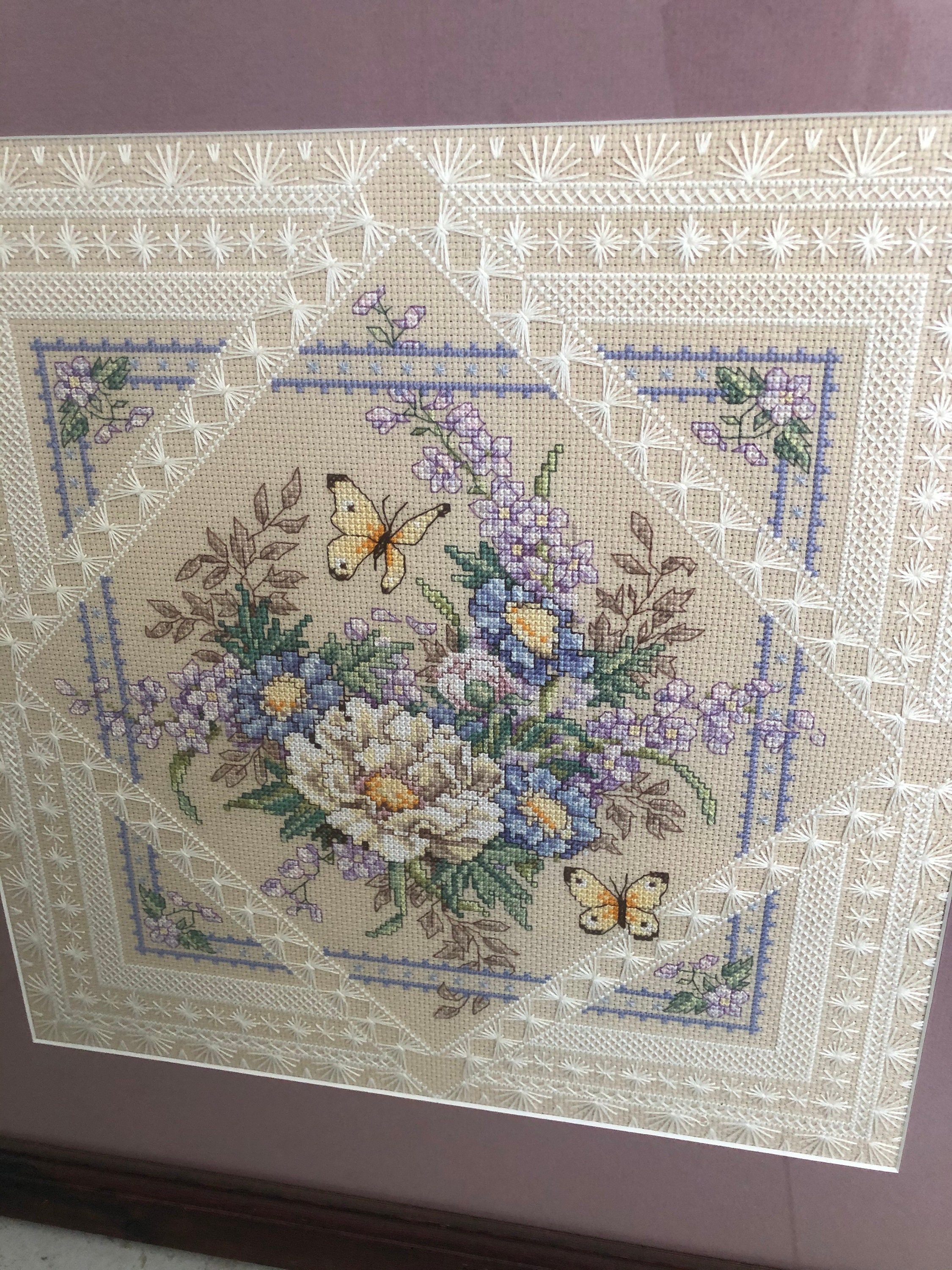 Completed framed counted cross stitch | Etsy