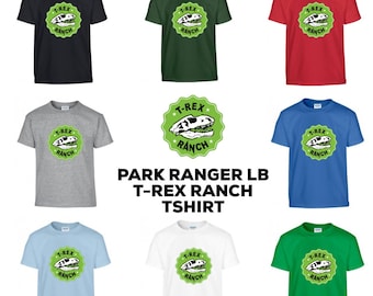 PARK RANGER LB T-SHIRT T-REX RANCH FUNNY YOUTUBERS CHILDRENS DINOSAUR T-SHIRT 