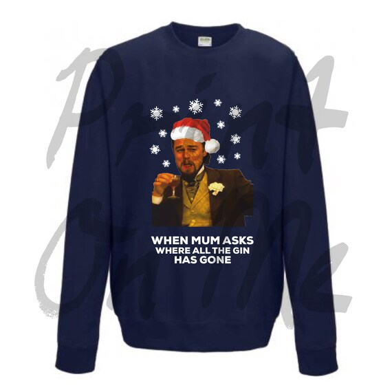 FUNNY CHRISTMAS JUMPER Funny Leo Dicaprio Meme Christmas Jumper
