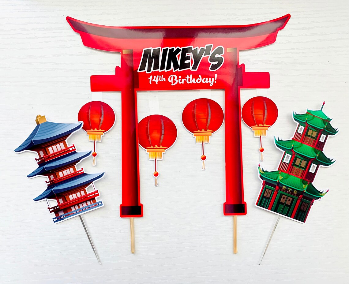 Personalized Japan Theme Cake Topper Etsy