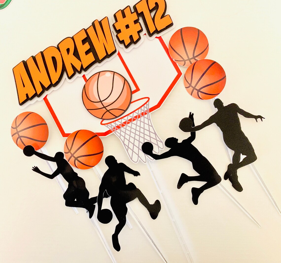 Personalized Basketball Theme Cake Topper Etsy