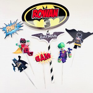 Personalized Batman Theme Cake Topper | Etsy