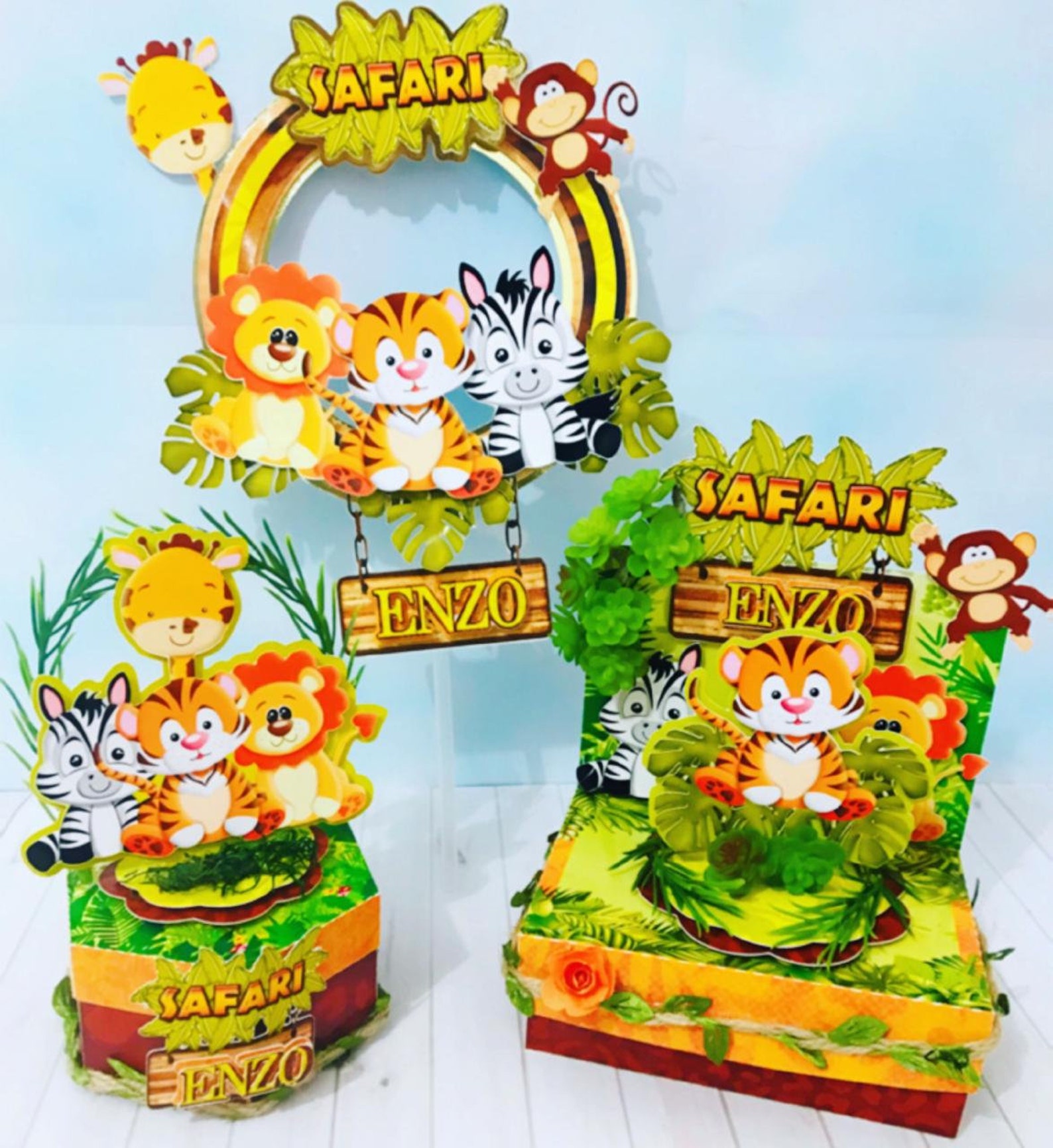 Safari Theme Cake Toppers