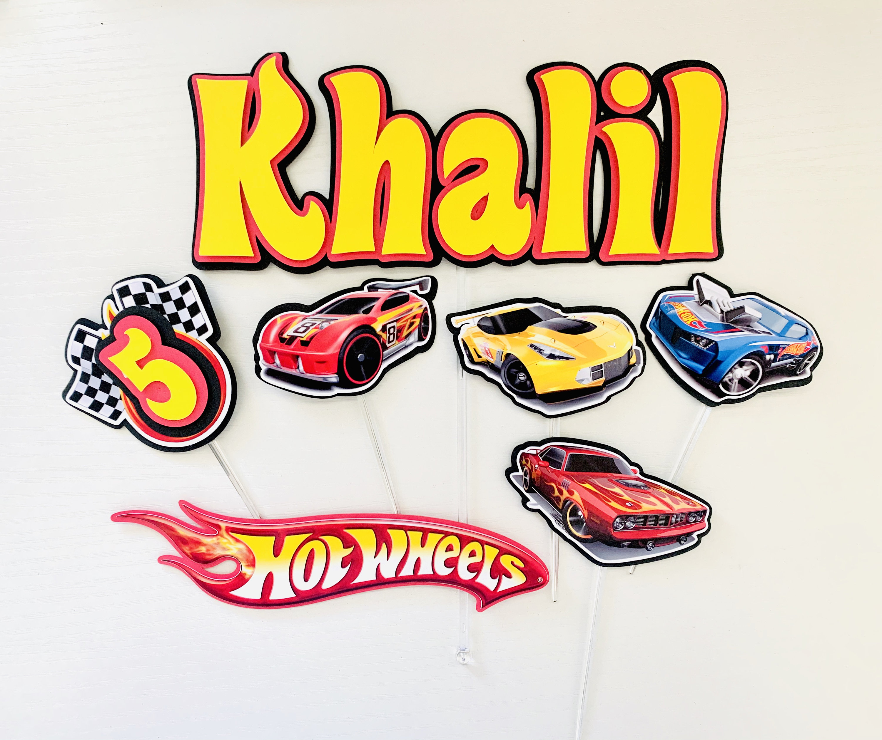 Personalized Hot Wheels Theme Cake Topper | Etsy