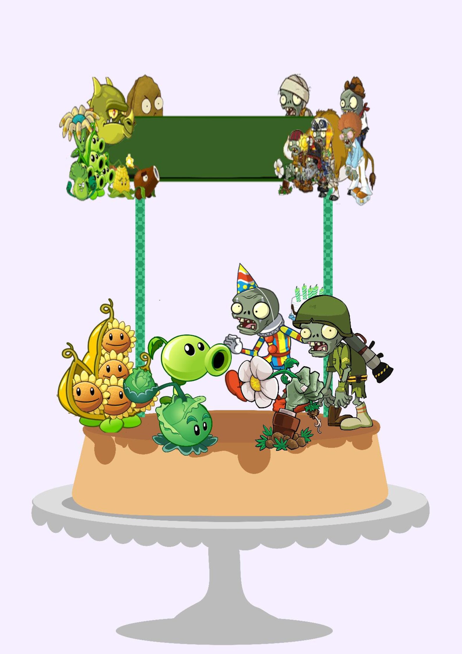 Plants Vs Zombies Edible Image Cake Topper Etsy My XXX Hot Girl