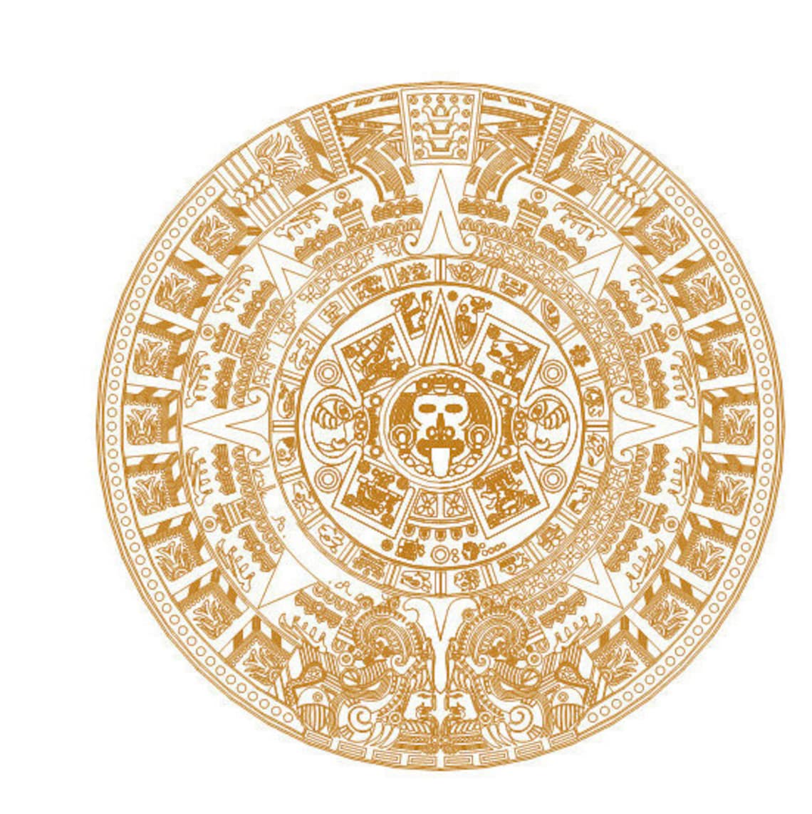 Laser cut file for mayan calendar dxf file mayan calendar Etsy