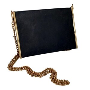 70s Style Vintage Distressed Faux Suede Envelope Crossbody Clutch