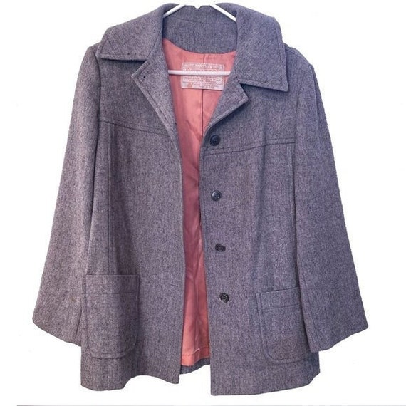 70s grey wool coat - Gem