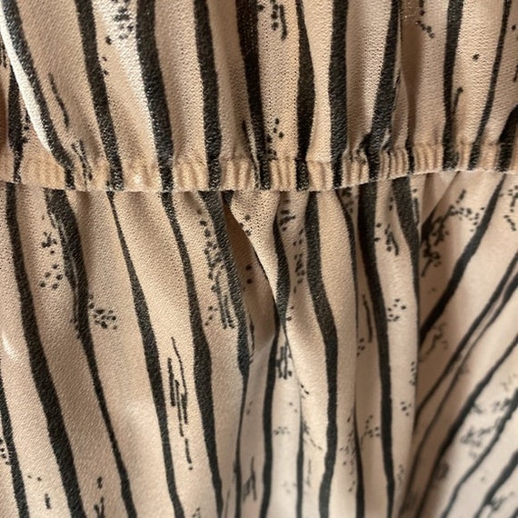 70s Vintage Rustic Stripe Mauve Button-down Dress - image 2