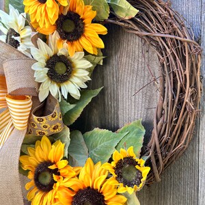 Sunflower Wreath Farmhouse Wreath Summer Wreath Front Door - Etsy