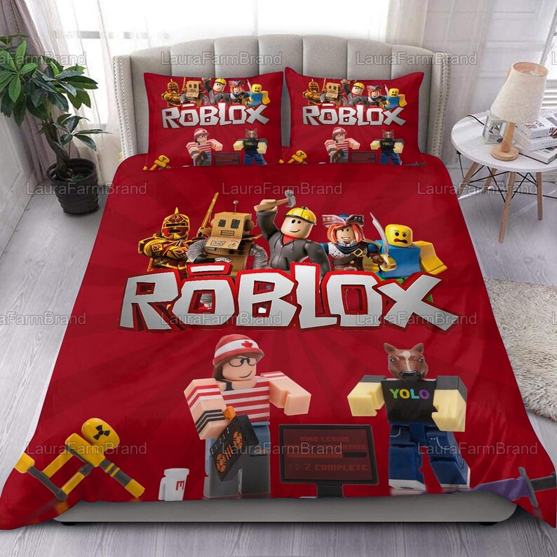 Roblox Bedding Set Roblox Duvet Cover Roblox Bed Set Roblox Etsy Ireland