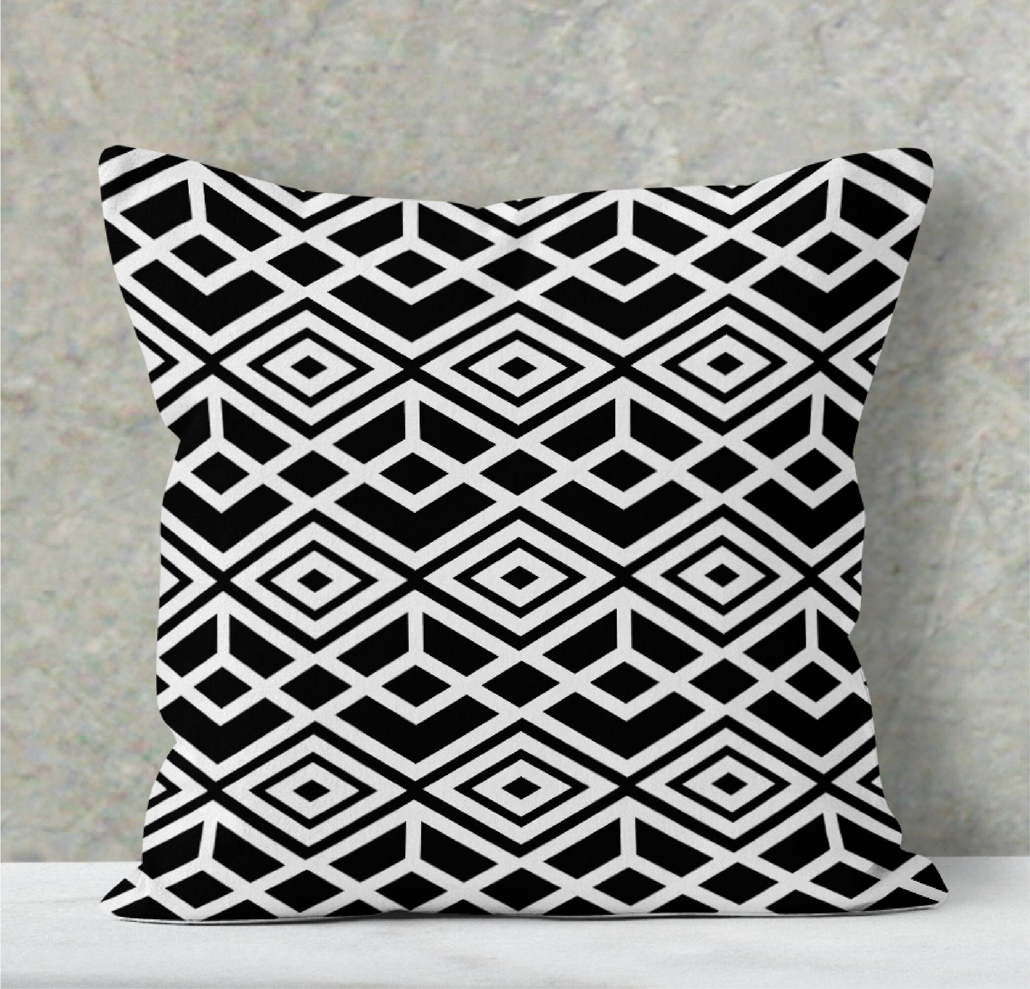 Black and White Pillow Covers Black Pillow Covers Black Etsy