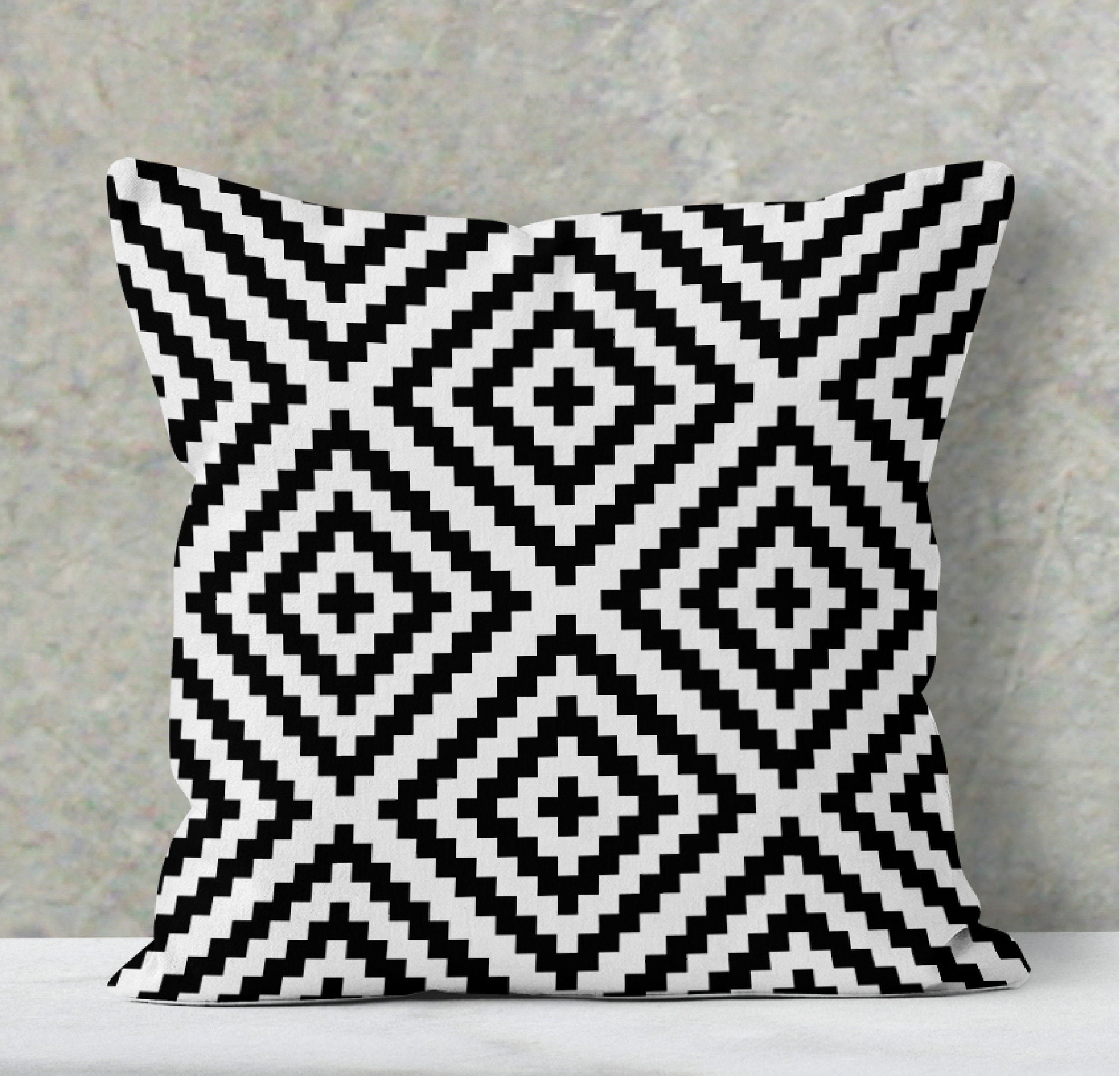Black and White Pillow Covers Black Pillow Covers Black Etsy