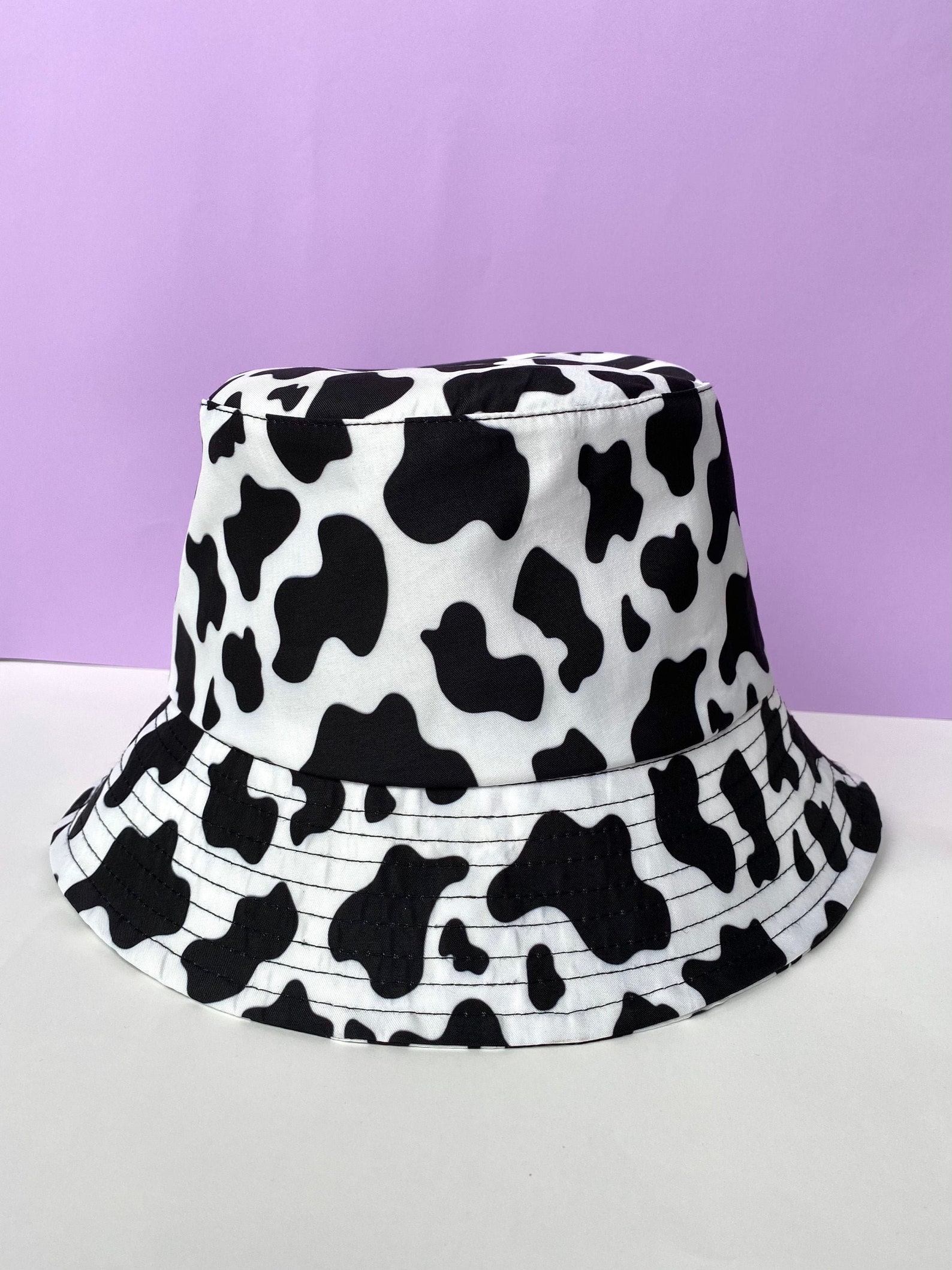 Cow Print Bucket Hat Cute Hat for Summer Beach Festivals Etsy