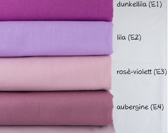 Baumwollstoff Meterware Uni Stoff lila violett 240 cm Maxi-Breite 100% Baumwolle Öko-Tex Baby Kind