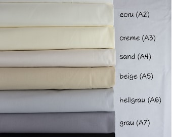 Baumwollstoff Meterware Uni Stoff weiß grau schwarz beige ecru 240 cm Maxi-Breite 100% Baumwolle Öko-Tex Baby Kind