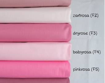 Baumwollstoff Meterware Uni Stoff rosa pink puder 240 cm Maxi-Breite 100% Baumwolle Öko-Tex Baby Kind