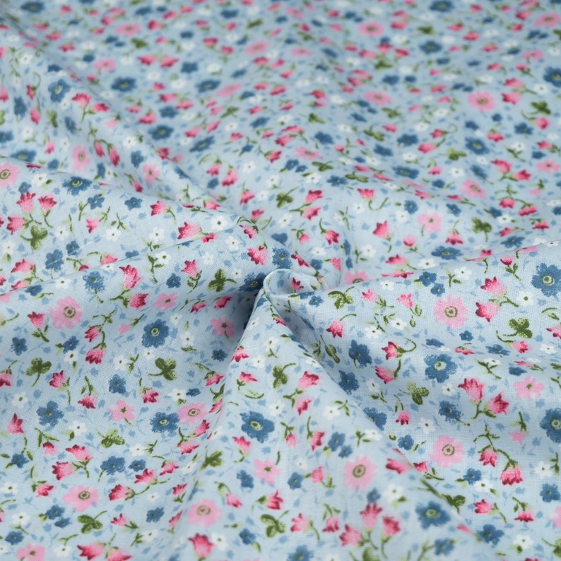 Baumwollstoff Bonita Blumen Stoff METERWARE 170 cm Breite 100% Baumwolle Bild 9