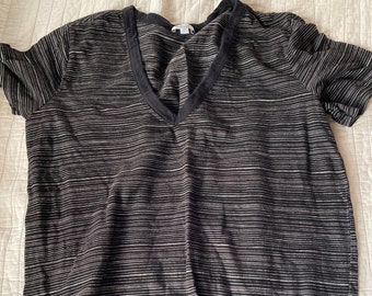 Terry Stripe Short Sleeve Top main image 0