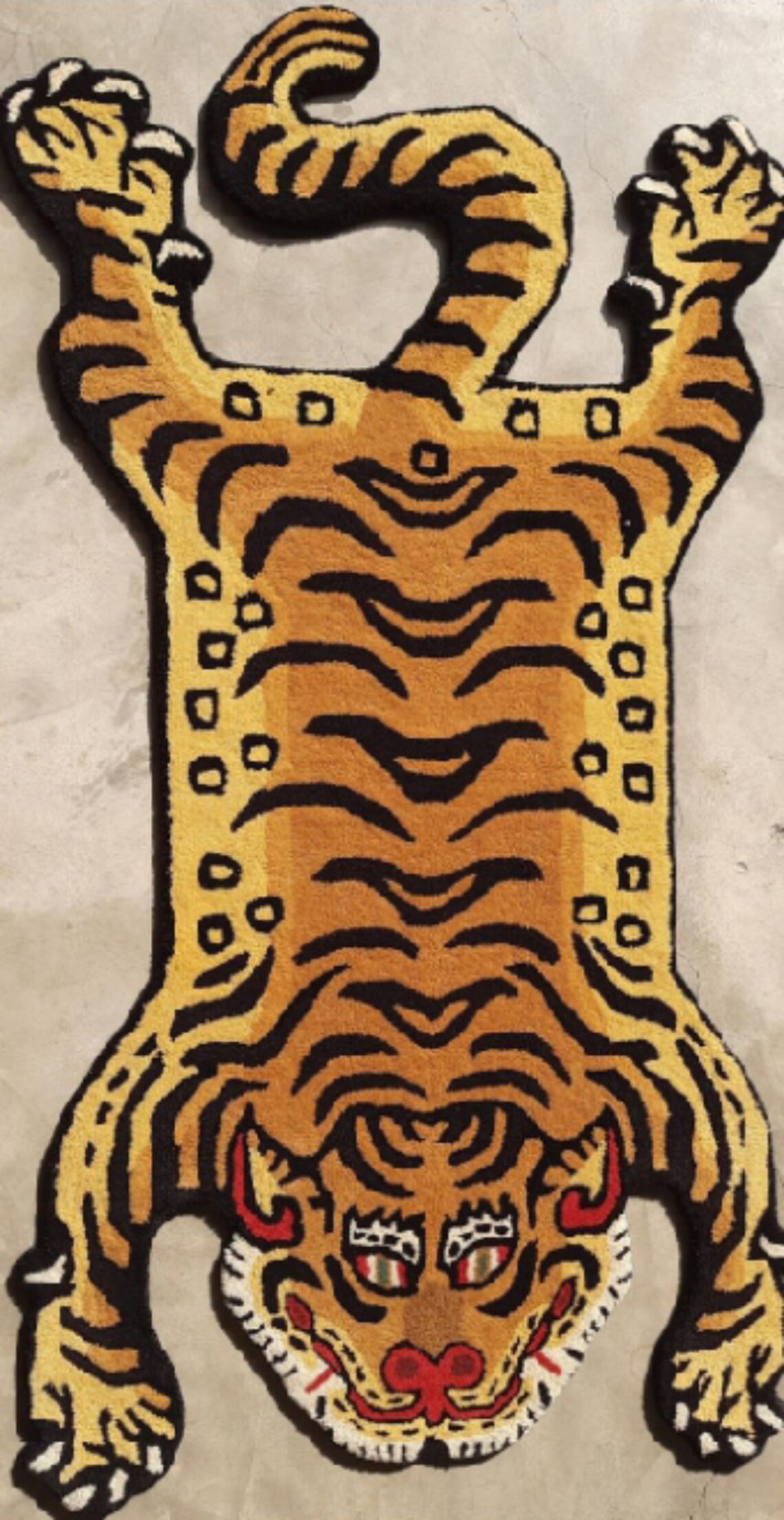 Tibetan Tiger Skin Rug Home Decor Mat Animal Skin Wall Hanging Etsy