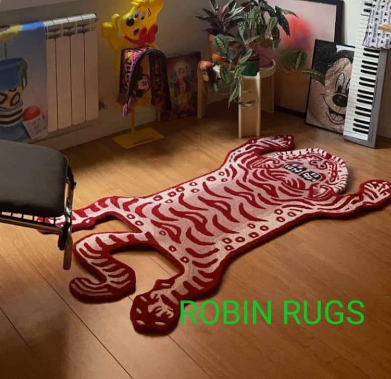 Tibetan Tiger Skin Rug Home Decor Mat Animal Skin Wall Hanging Etsy