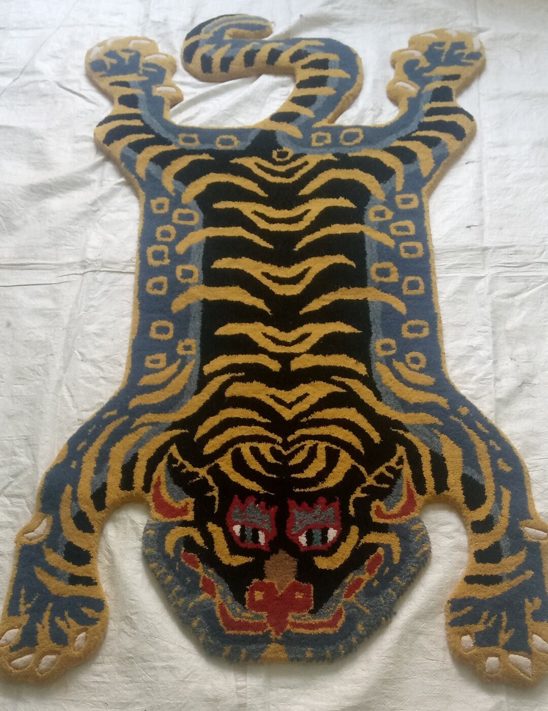 Tibetan Tiger Skin Rug Home Decor Mat Animal Skin Wall Hanging Etsy