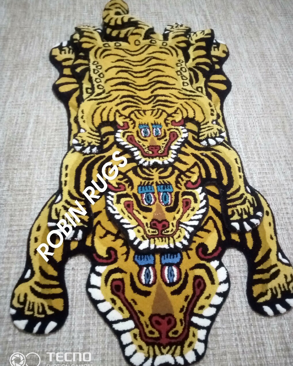Tibetan Tiger Skin Rug Home Decor Mat Animal Skin Wall Hanging Etsy