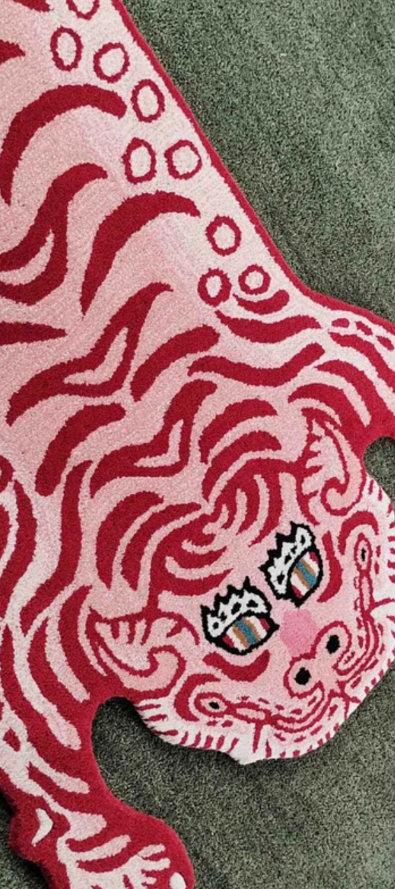 Tibetan Tiger Skin Rug Home Decor Mat Animal Skin Wall Hanging Etsy