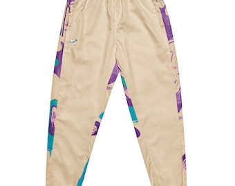 Purple Flamingo Track Pants: Lightweight Water-Resistant Joggers