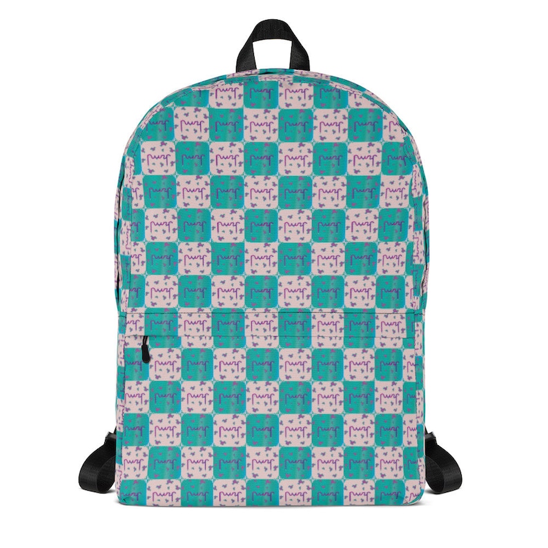 Purp Checkered Backpack 50% Voucher - Minimal Two-pocket Travel Bag ...
