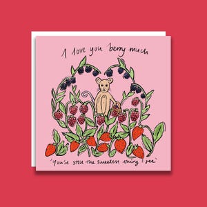 Tarjeta de aniversario "Te amo mucho, Berry"