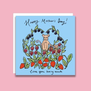 Tarjeta del Día de la Madre "Te amo Berry Mucho"