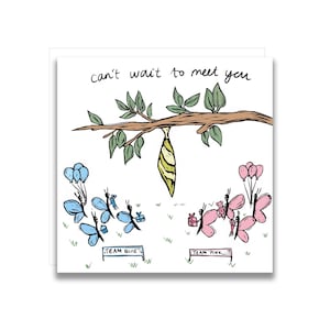 Carte J'ai hâte de vous rencontrer pour bébé