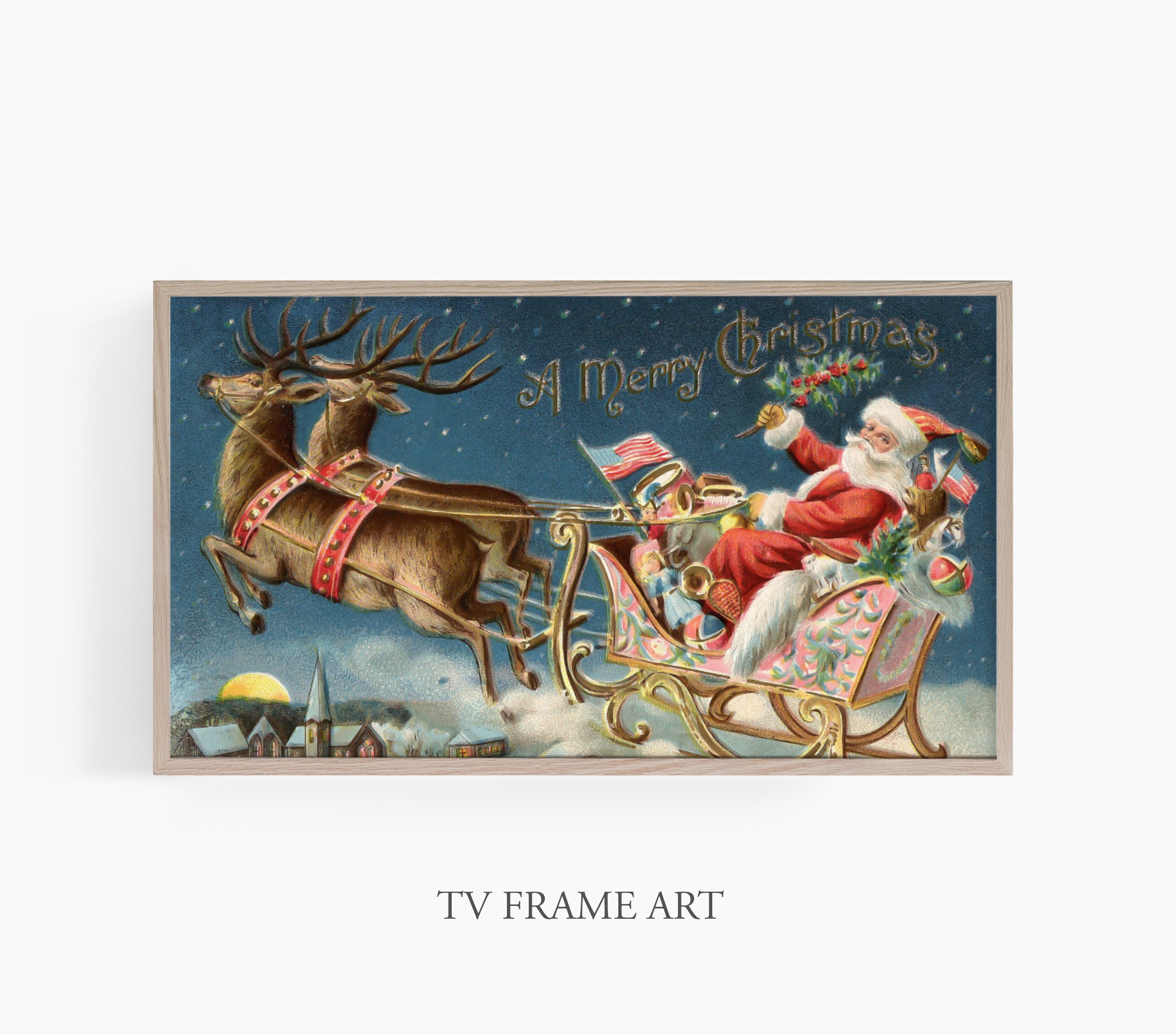 Samsung Frame Tv Art Christmas Vintage Frame TV Art Digital Etsy