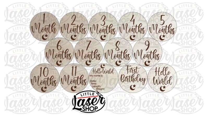 Download Diy Moon Stars Baby S First Year Milestone Svg Pdf Psd Dxf Digital File Glowforge Photo Prop Months Signs First Birthday Hello World Digital Art Collectibles Efp Osteology Org