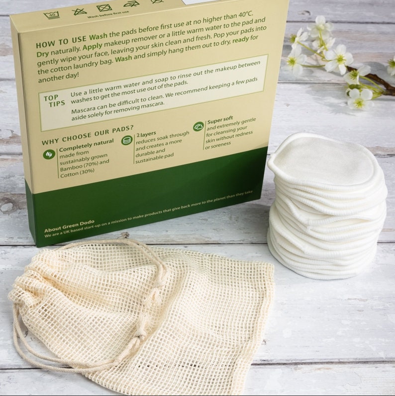 Reusable Cotton Pads 16 Reusable Face Pads Washable Makeup Etsy